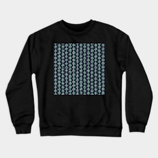 Hanging nut - Bobbles on a wire, organic linked circles, in navy and teal green Crewneck Sweatshirt